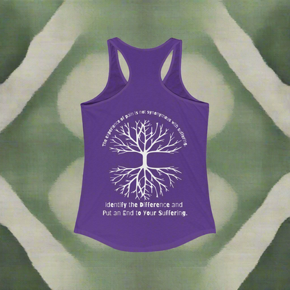 Pain does not equal suffering Women's Ideal Racerback Tank by Not Aggressive. Powerful TM